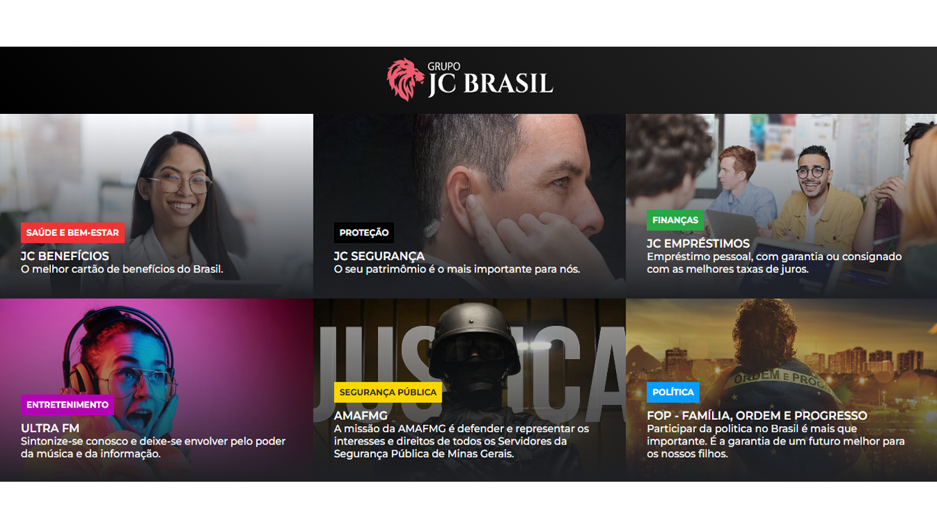 Criação de Site Grupo JC Brasil
